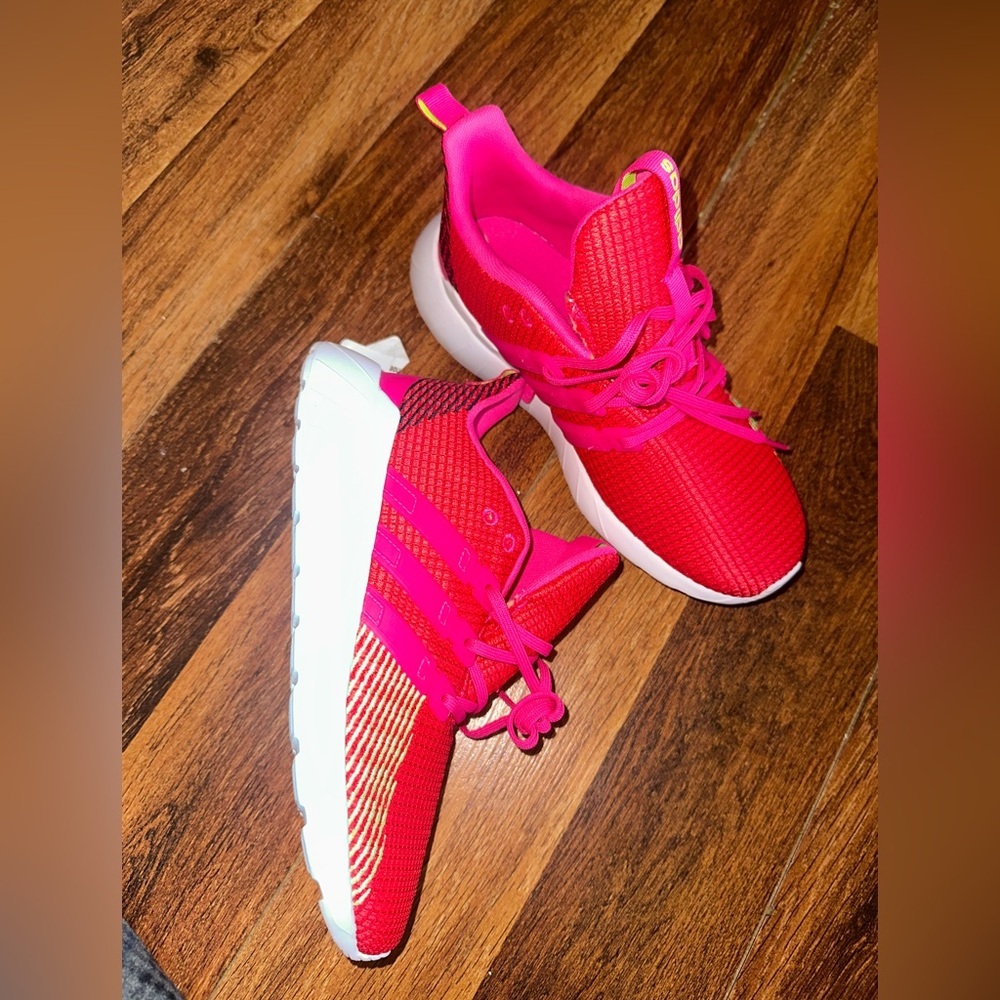 Adidas Bold Red and Pink Athletic Shoes  for women or girls  size 5M (#45)